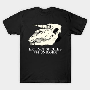 Exctinct Species #01 Unicorn (White Type) T-Shirt